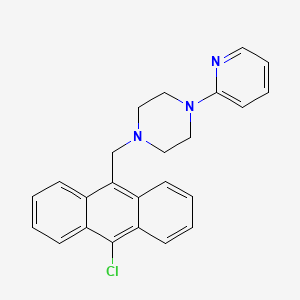 molecular formula C24H22ClN3 B5084498 1-[(10-chloro-9-anthryl)methyl]-4-(2-pyridinyl)piperazine 