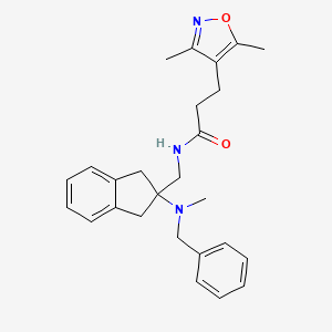 N-({2-[benzyl(methyl)amino]-2,3-dihydro-1H-inden-2-yl}methyl)-3-(3,5-dimethyl-4-isoxazolyl)propanamide