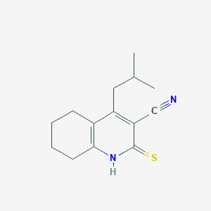 molecular formula C14H18N2S B5084546 4-isobutyl-2-thioxo-1,2,5,6,7,8-hexahydro-3-quinolinecarbonitrile 