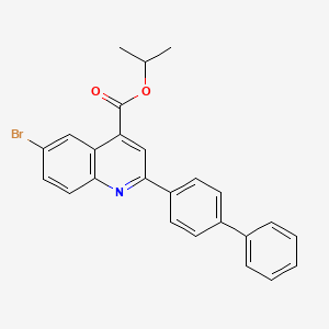 molecular formula C25H20BrNO2 B5084548 isopropyl 2-(4-biphenylyl)-6-bromo-4-quinolinecarboxylate 