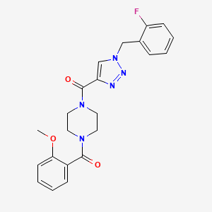 molecular formula C22H22FN5O3 B5084549 1-{[1-(2-fluorobenzyl)-1H-1,2,3-triazol-4-yl]carbonyl}-4-(2-methoxybenzoyl)piperazine 