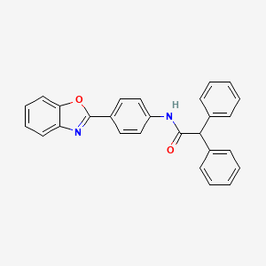 molecular formula C27H20N2O2 B5084554 N-[4-(1,3-benzoxazol-2-yl)phenyl]-2,2-diphenylacetamide 