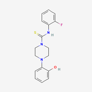 molecular formula C17H18FN3OS B5084573 N-(2-fluorophenyl)-4-(2-hydroxyphenyl)-1-piperazinecarbothioamide 