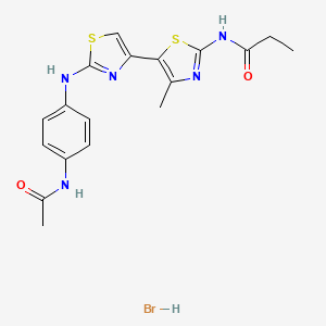 molecular formula C18H20BrN5O2S2 B5084575 N-(2-{[4-(acetylamino)phenyl]amino}-4'-methyl-4,5'-bi-1,3-thiazol-2'-yl)propanamide hydrobromide 