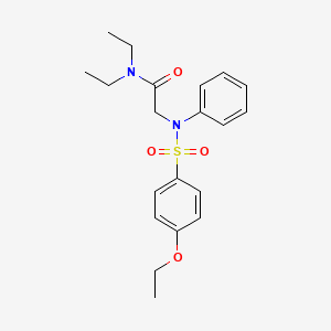 molecular formula C20H26N2O4S B5084592 N~2~-[(4-ethoxyphenyl)sulfonyl]-N~1~,N~1~-diethyl-N~2~-phenylglycinamide 
