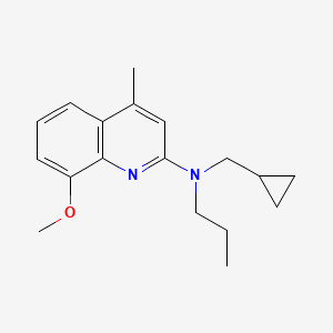 molecular formula C18H24N2O B5084607 N-(cyclopropylmethyl)-8-methoxy-4-methyl-N-propyl-2-quinolinamine 