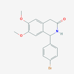 molecular formula C17H16BrNO3 B5084622 1-(4-bromophenyl)-6,7-dimethoxy-1,4-dihydro-3(2H)-isoquinolinone 