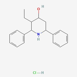 molecular formula C19H24ClNO B5084681 3-ethyl-2,6-diphenyl-4-piperidinol hydrochloride 