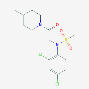 molecular formula C15H20Cl2N2O3S B5084690 N-(2,4-dichlorophenyl)-N-[2-(4-methyl-1-piperidinyl)-2-oxoethyl]methanesulfonamide 