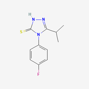 molecular formula C11H12FN3S B5084705 4-(4-fluorophenyl)-5-isopropyl-4H-1,2,4-triazole-3-thiol 