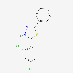 molecular formula C14H10Cl2N2S B5084713 2-(2,4-dichlorophenyl)-5-phenyl-2,3-dihydro-1,3,4-thiadiazole 