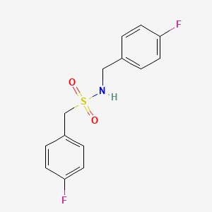 molecular formula C14H13F2NO2S B5084719 N-(4-fluorobenzyl)-1-(4-fluorophenyl)methanesulfonamide 