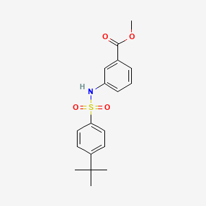 molecular formula C18H21NO4S B5084752 methyl 3-{[(4-tert-butylphenyl)sulfonyl]amino}benzoate 