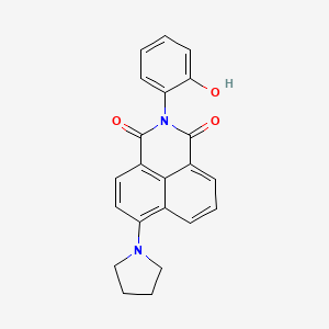 molecular formula C22H18N2O3 B5084770 2-(2-hydroxyphenyl)-6-(1-pyrrolidinyl)-1H-benzo[de]isoquinoline-1,3(2H)-dione 