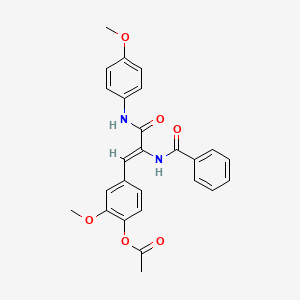 molecular formula C26H24N2O6 B5084781 4-{2-(benzoylamino)-3-[(4-methoxyphenyl)amino]-3-oxo-1-propen-1-yl}-2-methoxyphenyl acetate 