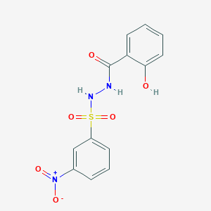 molecular formula C13H11N3O6S B5084798 2-hydroxy-N'-[(3-nitrophenyl)sulfonyl]benzohydrazide 