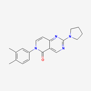 molecular formula C19H20N4O B5084811 6-(3,4-dimethylphenyl)-2-(1-pyrrolidinyl)pyrido[4,3-d]pyrimidin-5(6H)-one 
