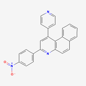 molecular formula C24H15N3O2 B5084821 3-(4-nitrophenyl)-1-(4-pyridinyl)benzo[f]quinoline 