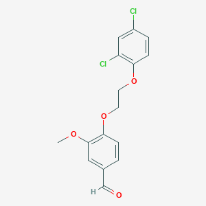 molecular formula C16H14Cl2O4 B5084825 4-[2-(2,4-dichlorophenoxy)ethoxy]-3-methoxybenzaldehyde 
