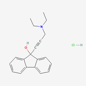 molecular formula C20H22ClNO B5084836 9-[3-(diethylamino)-1-propyn-1-yl]-9H-fluoren-9-ol hydrochloride 