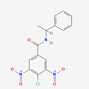 molecular formula C15H12ClN3O5 B5084842 4-chloro-3,5-dinitro-N-(1-phenylethyl)benzamide 