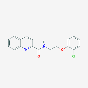 molecular formula C18H15ClN2O2 B5084844 N-[2-(2-chlorophenoxy)ethyl]-2-quinolinecarboxamide 