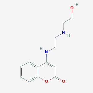 molecular formula C13H16N2O3 B508487 4-({2-[(2-hydroxyethyl)amino]ethyl}amino)-2H-chromen-2-one CAS No. 947828-06-0
