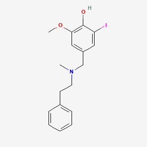 molecular formula C17H20INO2 B5084885 2-iodo-6-methoxy-4-{[methyl(2-phenylethyl)amino]methyl}phenol 