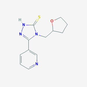 molecular formula C12H14N4OS B508489 5-(3-pyridinyl)-4-(tetrahydro-2-furanylmethyl)-4H-1,2,4-triazol-3-yl hydrosulfide CAS No. 725222-07-1