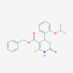 molecular formula C23H25NO4 B5084890 benzyl 4-(2-isopropoxyphenyl)-2-methyl-6-oxo-1,4,5,6-tetrahydro-3-pyridinecarboxylate 