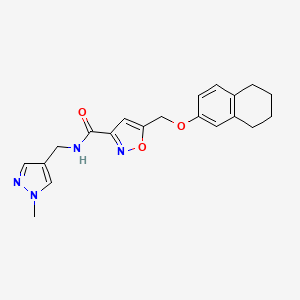 molecular formula C20H22N4O3 B5084903 N-[(1-methyl-1H-pyrazol-4-yl)methyl]-5-[(5,6,7,8-tetrahydro-2-naphthalenyloxy)methyl]-3-isoxazolecarboxamide 