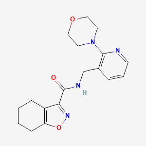 molecular formula C18H22N4O3 B5084936 N-[(2-morpholin-4-ylpyridin-3-yl)methyl]-4,5,6,7-tetrahydro-2,1-benzisoxazole-3-carboxamide 