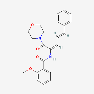 molecular formula C23H24N2O4 B5084940 2-methoxy-N-[1-(4-morpholinylcarbonyl)-4-phenyl-1,3-butadien-1-yl]benzamide 