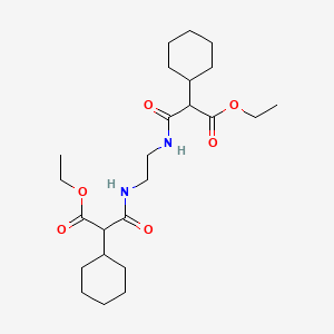 diethyl 3,3'-(1,2-ethanediyldiimino)bis(2-cyclohexyl-3-oxopropanoate)