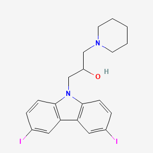 molecular formula C20H22I2N2O B5084949 1-(3,6-diiodo-9H-carbazol-9-yl)-3-(1-piperidinyl)-2-propanol CAS No. 5321-12-0