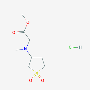 molecular formula C8H16ClNO4S B5084954 methyl N-(1,1-dioxidotetrahydro-3-thienyl)-N-methylglycinate hydrochloride 