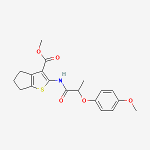 methyl 2-{[2-(4-methoxyphenoxy)propanoyl]amino}-5,6-dihydro-4H-cyclopenta[b]thiophene-3-carboxylate