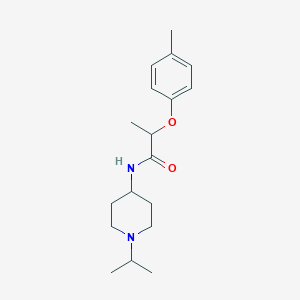 molecular formula C18H28N2O2 B5084993 N-(1-isopropyl-4-piperidinyl)-2-(4-methylphenoxy)propanamide 