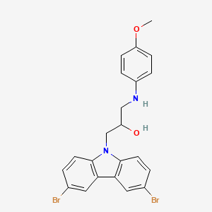 molecular formula C22H20Br2N2O2 B5085006 1-(3,6-dibromo-9H-carbazol-9-yl)-3-[(4-methoxyphenyl)amino]-2-propanol 