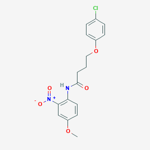 molecular formula C17H17ClN2O5 B5085009 4-(4-chlorophenoxy)-N-(4-methoxy-2-nitrophenyl)butanamide 
