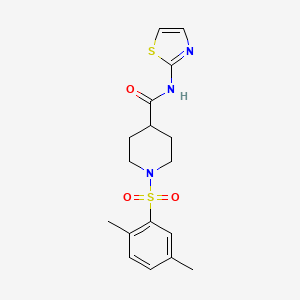molecular formula C17H21N3O3S2 B5085027 1-[(2,5-dimethylphenyl)sulfonyl]-N-1,3-thiazol-2-yl-4-piperidinecarboxamide 