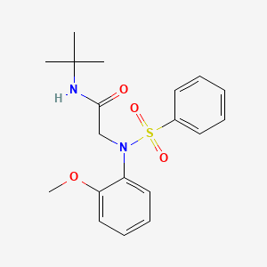 molecular formula C19H24N2O4S B5085035 N~1~-(tert-butyl)-N~2~-(2-methoxyphenyl)-N~2~-(phenylsulfonyl)glycinamide 