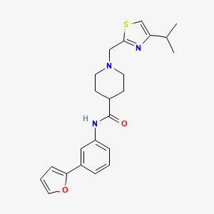 molecular formula C23H27N3O2S B5085039 N-[3-(2-furyl)phenyl]-1-[(4-isopropyl-1,3-thiazol-2-yl)methyl]-4-piperidinecarboxamide 