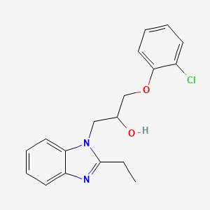 molecular formula C18H19ClN2O2 B5085052 1-(2-chlorophenoxy)-3-(2-ethyl-1H-benzimidazol-1-yl)-2-propanol 