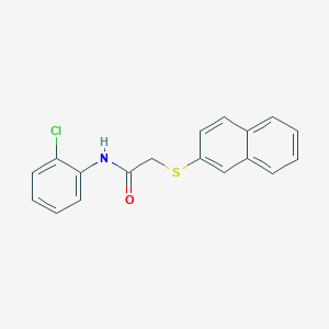 molecular formula C18H14ClNOS B5085069 N-(2-chlorophenyl)-2-(2-naphthylthio)acetamide 