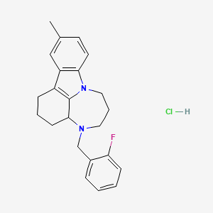 4-(2-fluorobenzyl)-11-methyl-1,2,3,3a,4,5,6,7-octahydro[1,4]diazepino[3,2,1-jk]carbazole hydrochloride