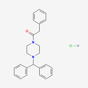 1-(diphenylmethyl)-4-(phenylacetyl)piperazine hydrochloride