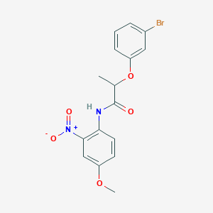 molecular formula C16H15BrN2O5 B5085083 2-(3-bromophenoxy)-N-(4-methoxy-2-nitrophenyl)propanamide 