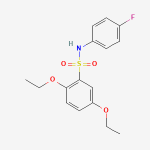 molecular formula C16H18FNO4S B5085115 2,5-diethoxy-N-(4-fluorophenyl)benzenesulfonamide 