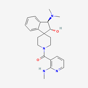 molecular formula C22H28N4O2 B5085124 (2R*,3R*)-3-(dimethylamino)-1'-{[2-(methylamino)-3-pyridinyl]carbonyl}-2,3-dihydrospiro[indene-1,4'-piperidin]-2-ol 